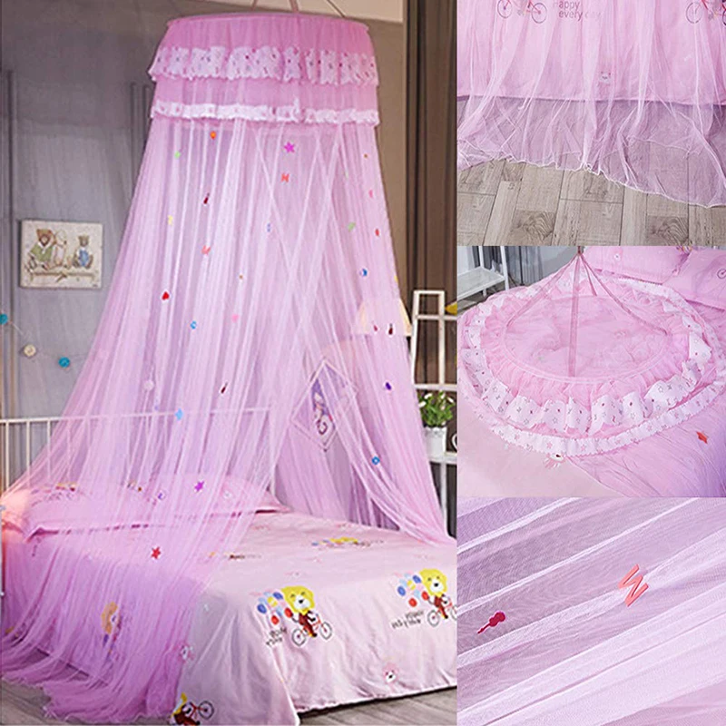 Dome Hanging Mosquito Net Encryption Heightened Ceiling Lace Lace Princess Dome Court Floor Mosquito Net Cartoon Models