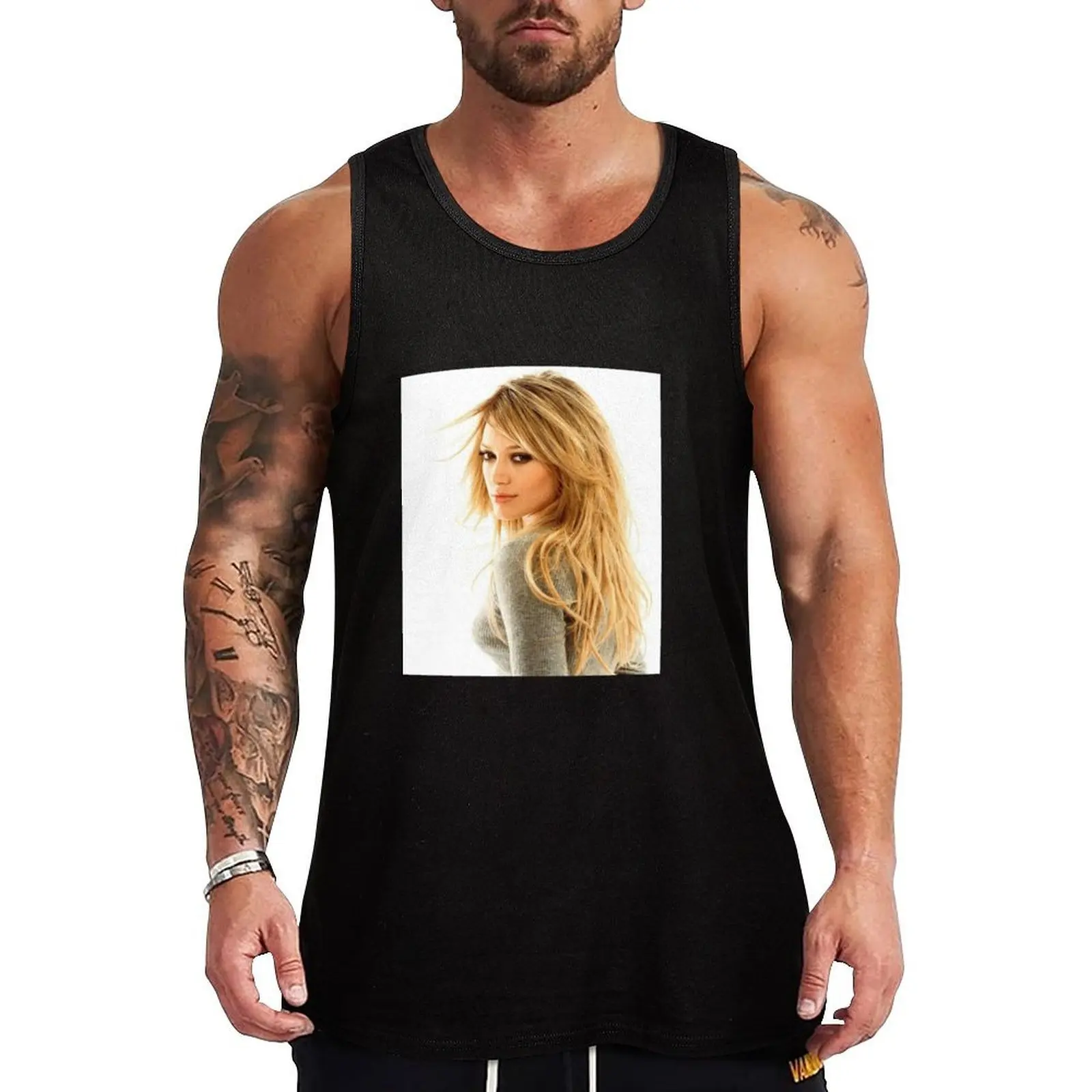 

Hilary Duff Tank Top High Breathable Tank Top Lightweight Cool Shirt