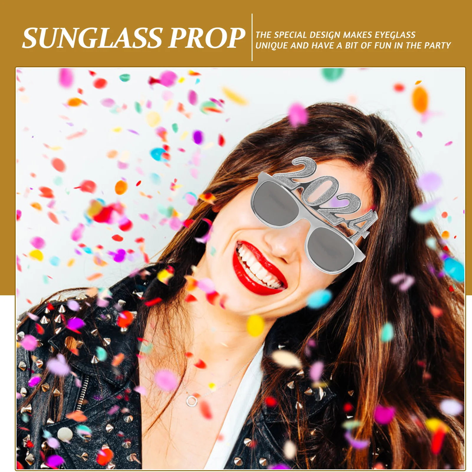 

2024 Number Eyeglasses Party Supplies New Year Sunglass Props Funny Colorful Performance Eyewear Comfortable