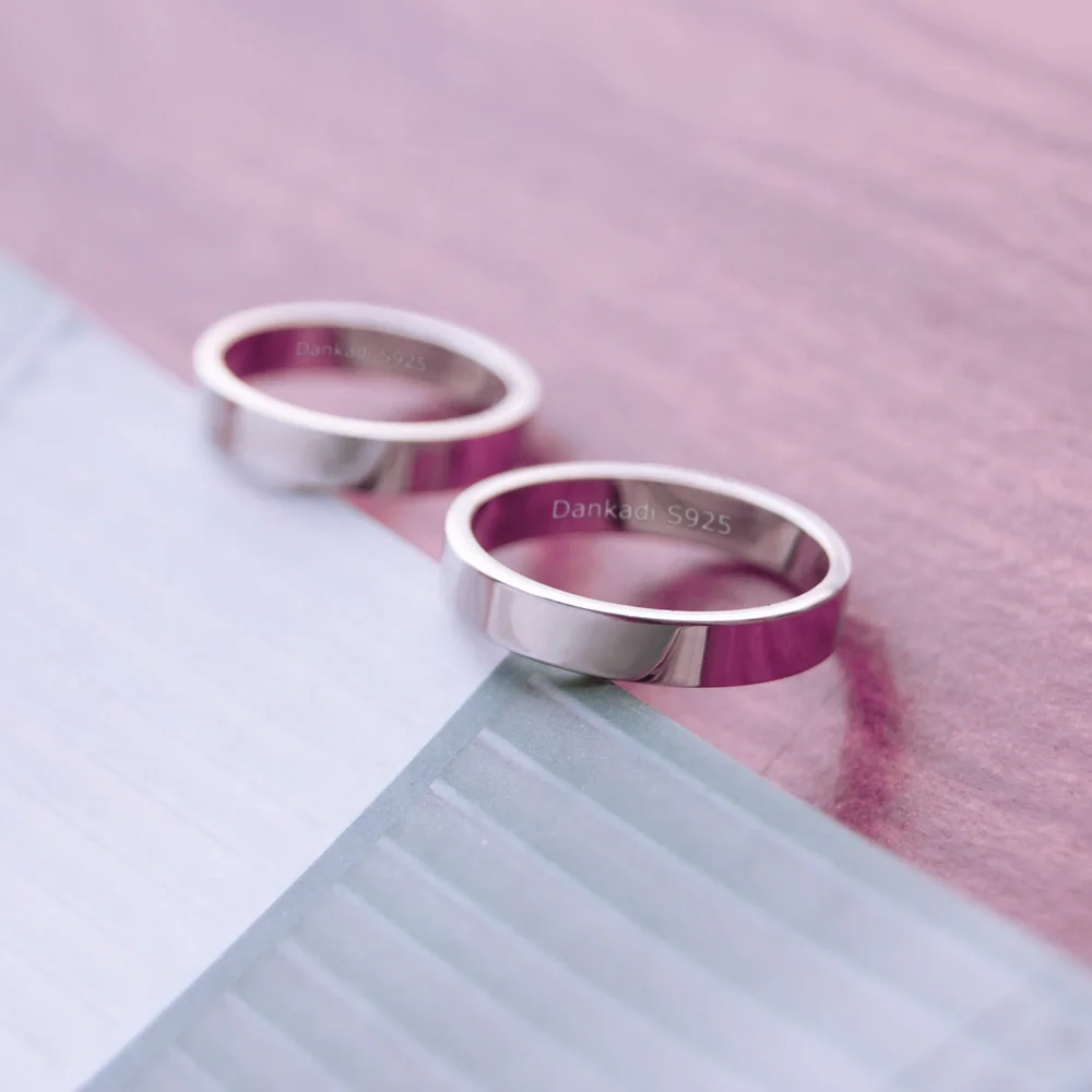 925 Sterling Silver Matching Couple Lover Rings Charm Valentine's Day Jewelry Forever Endless Love Ring For Women Men Simple