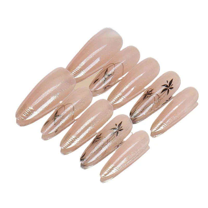 

Французский Пномпень носит ногти Премиум осенние таблетки для дизайна ногтей Съемные накладные наклейки для ногтей «кошачий глаз»