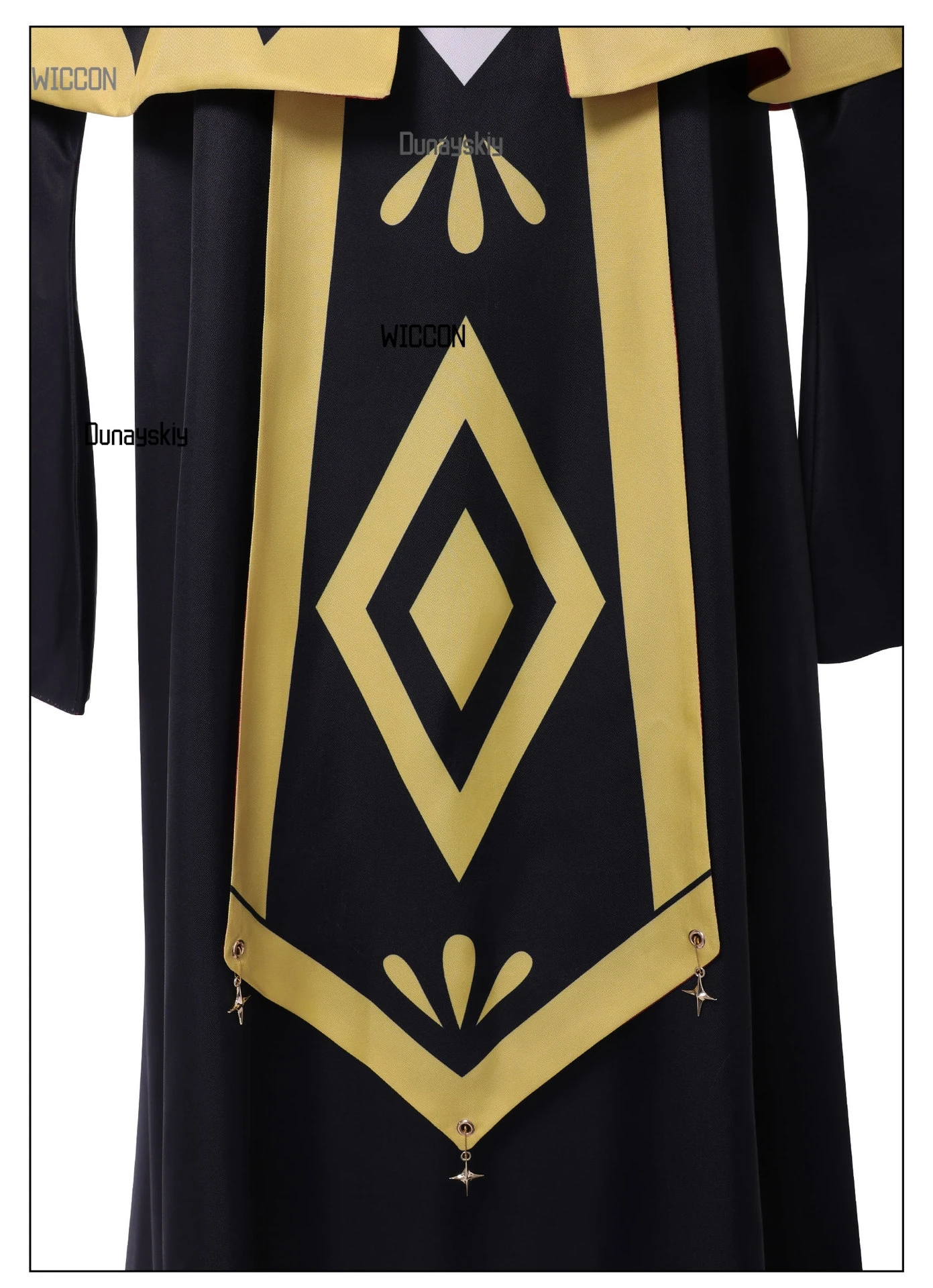 زي سر الساحرة الصامتة مونيكا ايفريت التأثيري - فستان نون أنيمي على طراز لوليتا القوطي للمؤتمرات/الهالوين