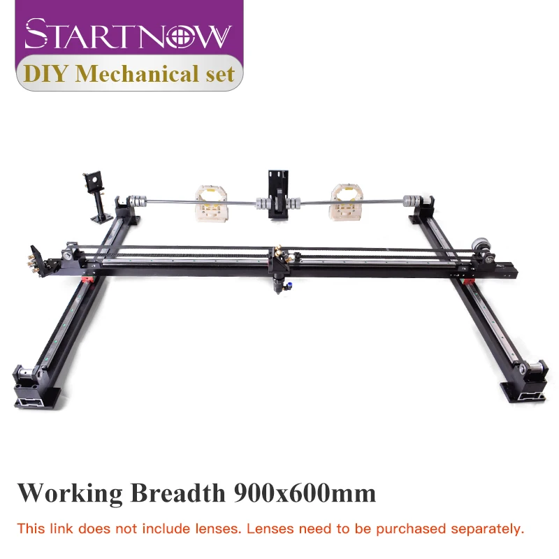 

Startnow 600 мм x 400 мм, 1300 мм x 900 мм, 1600 мм x 1000 мм, лазерный гравер CO2, одинарная лазерная головка, комплекты внешних направляющих, металлическая часть оси XY