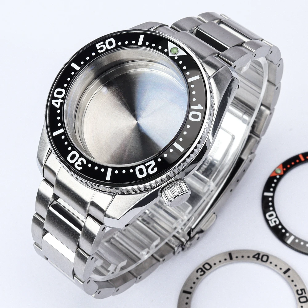Boîtier de montre Mod SPB185/SPB187J1 NH35, 42mm, bracelet en acier inoxydable pour Seiko NH35 NH36 4R 7S26 Movt 3.8 heures couronne
