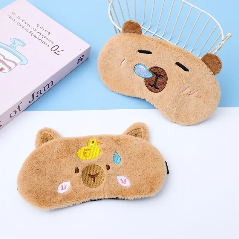 2026 Capybara Soft Sleeping Eye Cover Mask Cartoon Fabric Blindfold Relax Girls Lady For Home Traveling Eye Care Birthday Gift