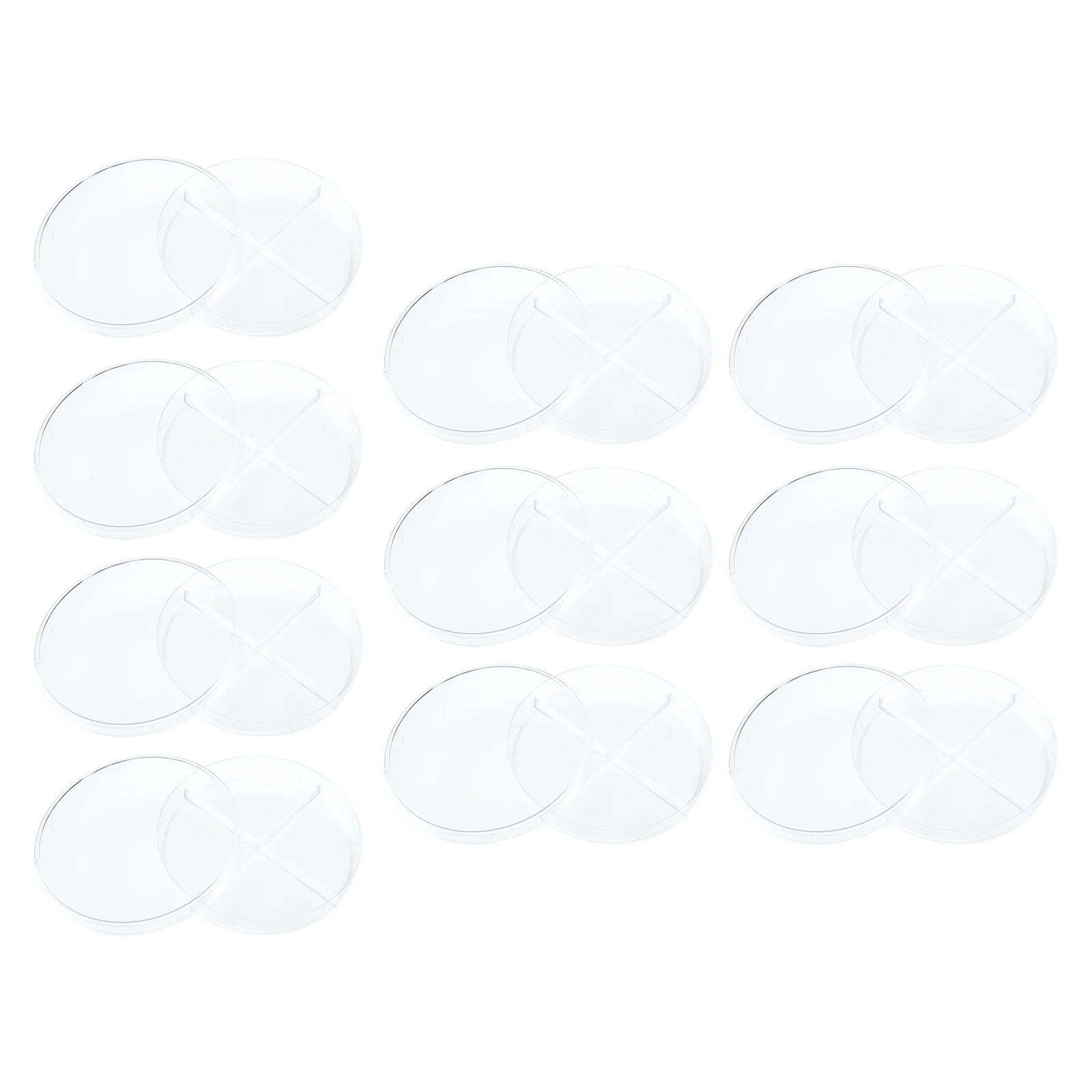 

10 Pcs Cell Culture Dish Laboratories Transfer Pipettes Scientific Teaching Aid Four Compartments Petri Round