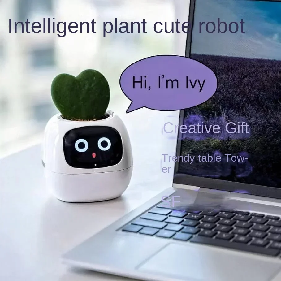 IVY intelligent plant cute pet robot intelligent flower pot table trendy play