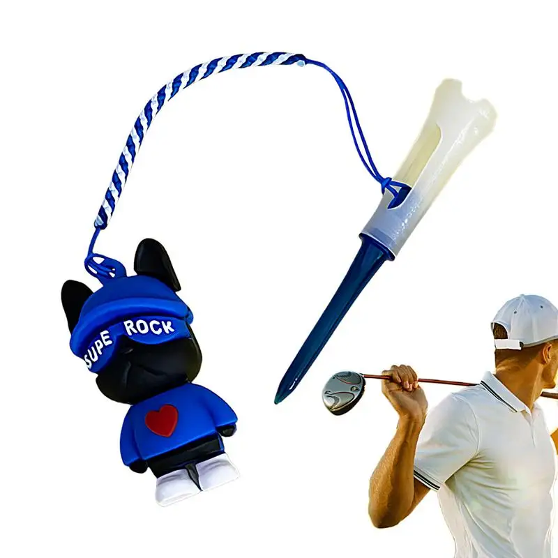 Anti-Lost Golf Tee outdoor Practice Golf Tee Training Practice Tool Stable Sturdy Cute masked dog Golf Accessories Golf Gift