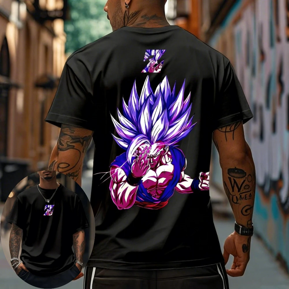 Dragon Ball Super Herren- und Damen-T-Shirts, Son Gohan Anime-T-Shirt, Sommer-T-Shirt für Jungen, kurze Ärmel, Retro, vielseitige Eltern-Kind-Outfits