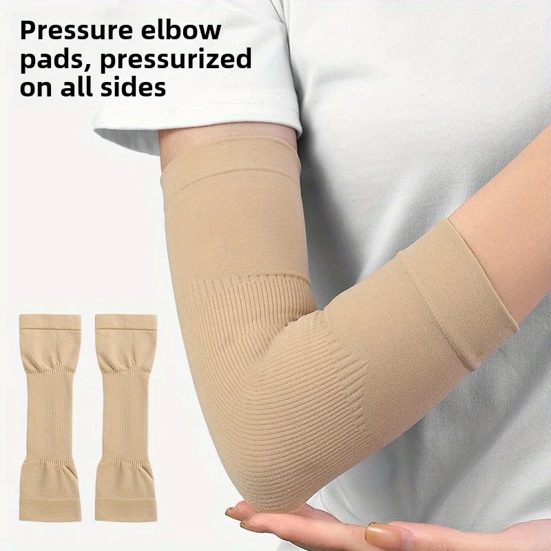 1Pair Compression Elbow Sleeves for Fitness，Breathable & Stretchable Arm Support | Joint Protection | Ideal for Weightlifting