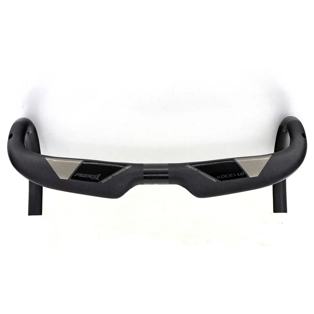 KOCEVLO Carbon Fiber Bicycle Handlebar Reduce Resistance Bent Bar Strengthen Bike Parts 380/400/420/440mm Inner Routing