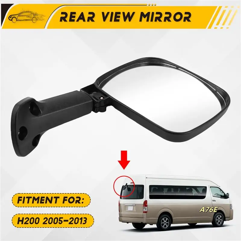

Black Rear Tailgate Door Mirror Assembly Car Exterior Parts For Toyota Hiace H200 2005-2013 For RHD DRIVERS