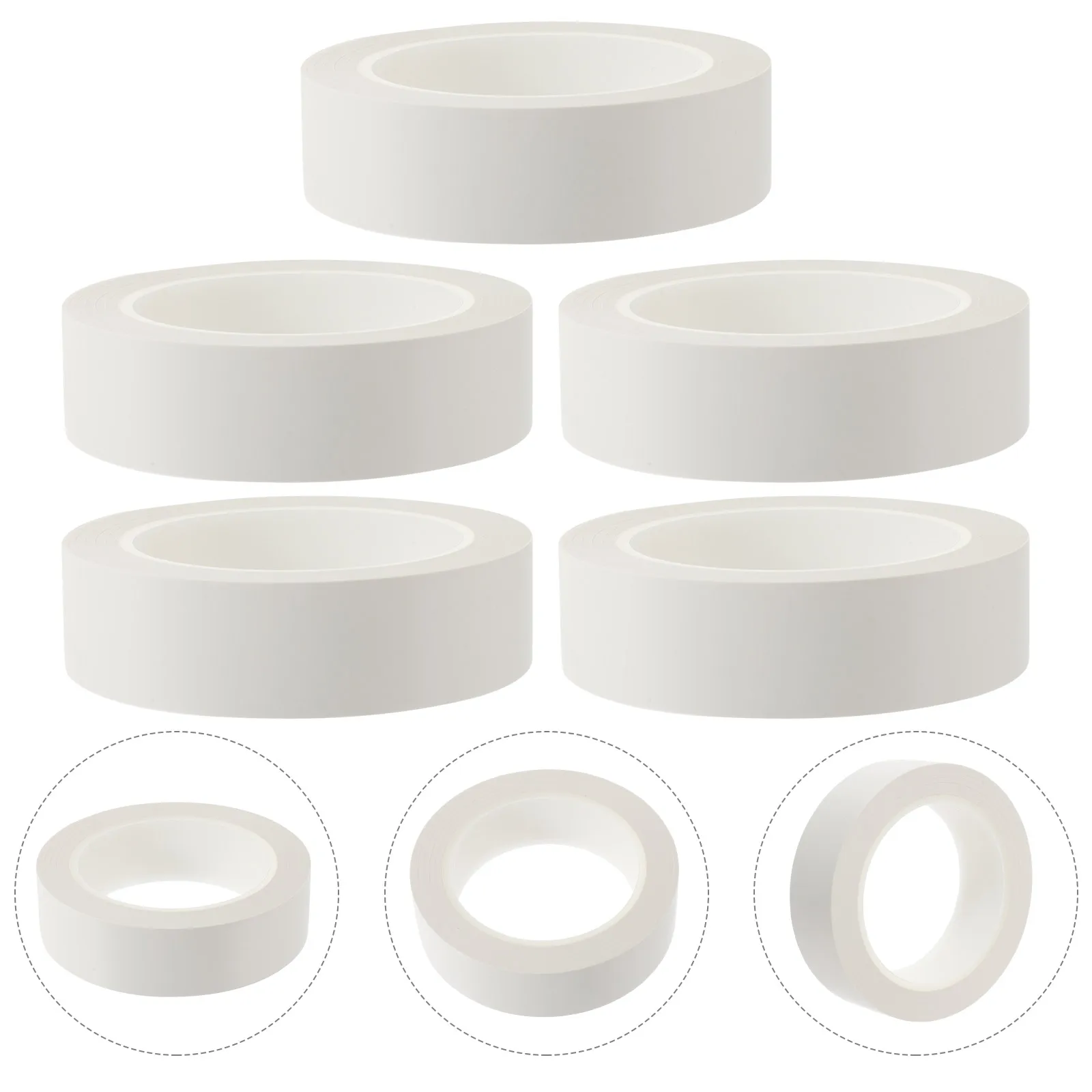 

5PCS PVC Floor Tape 30mmx33M White Wear Resistant Marking Tape for Workshop Heavy Duty Adhesive Carpet Repair Packaging