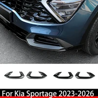 Para Kia Sportage NQ5 2023-2026 estilo de fibra de carbono negro luz antiniebla delantera cubierta de lámpara accesorios embellecedores LHD/RHD