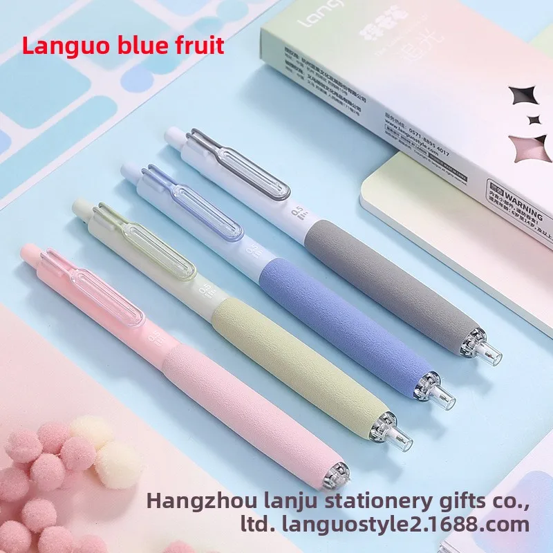 قلم جل صامت للكتابة على نحو سلس، قلم محايد قابل للسحب، مستلزمات مدرسية مكتبية عالية الجودة، قبضة مريحة، إعادة تعبئة الحبر