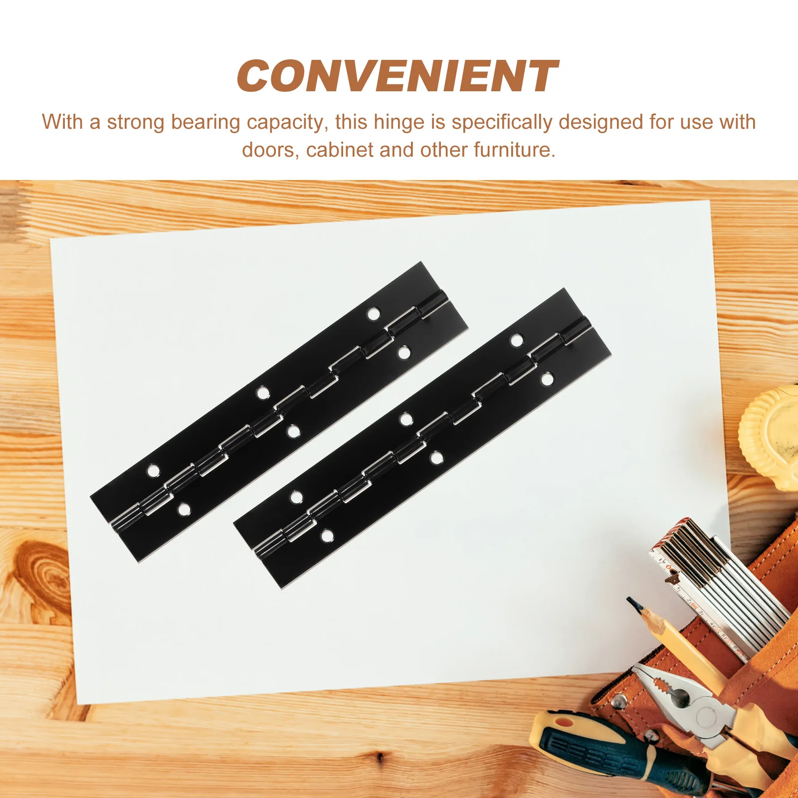 6 قطع مفصلات أبواب معدنية شديدة التحمل لأبواب الخزانة والأثاث الداخلي الخارجي ومفصل البيانو عملية سلسة #1