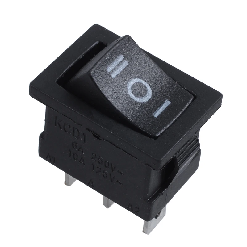 SPDT ON-OFF-ON 3 Position Snap In Boat Rocker Switch AC 250V/6A 125V/10A