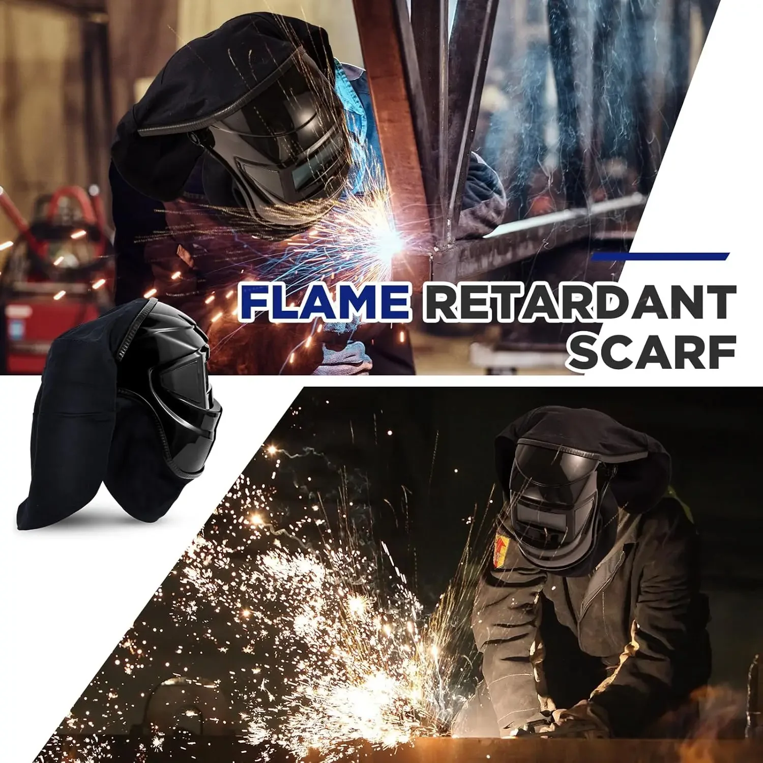 2 sets gelaste helmhoezen en helmlabelsets, met gelaste accessoires met een perspassingsafdichting om de nek te beschermen, pak