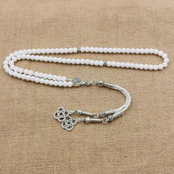 Tasbih 99 Beads white ceramic Misbaha Islamic Rosary Bracelet Muslim Prayer Beads Men Ramadan Eid Gift