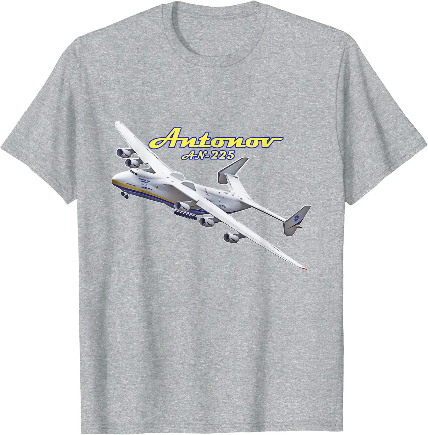 Antonov AN-225 Cargo Jet Plane Camiseta masculina manga curta casual algodão meninos camisetas