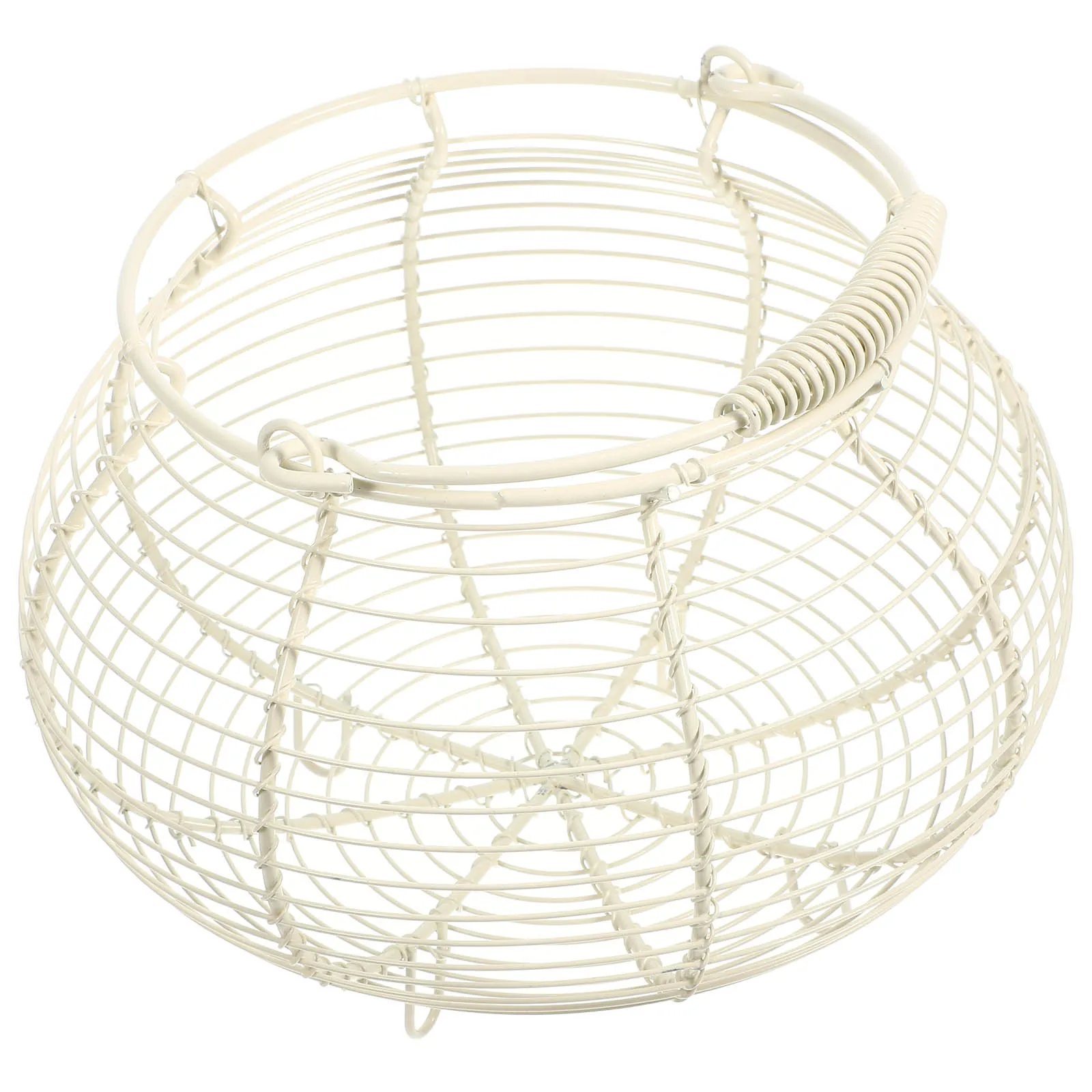 

Woven Basket Iron Food Egg Holder Countertop Vintage Snack Storage Baskets Vegetable Fruit Bowl Kitchen Counter Organization