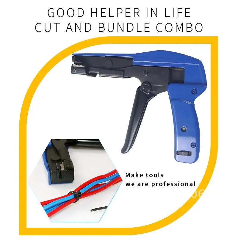 

HS-600A/HS-519 крепежный режущий инструмент, специально для стяжки на молнии 2,4-4,8 мм для пистолетного кабеля, нейлоновый кабель, ширина 2,4-9 мм