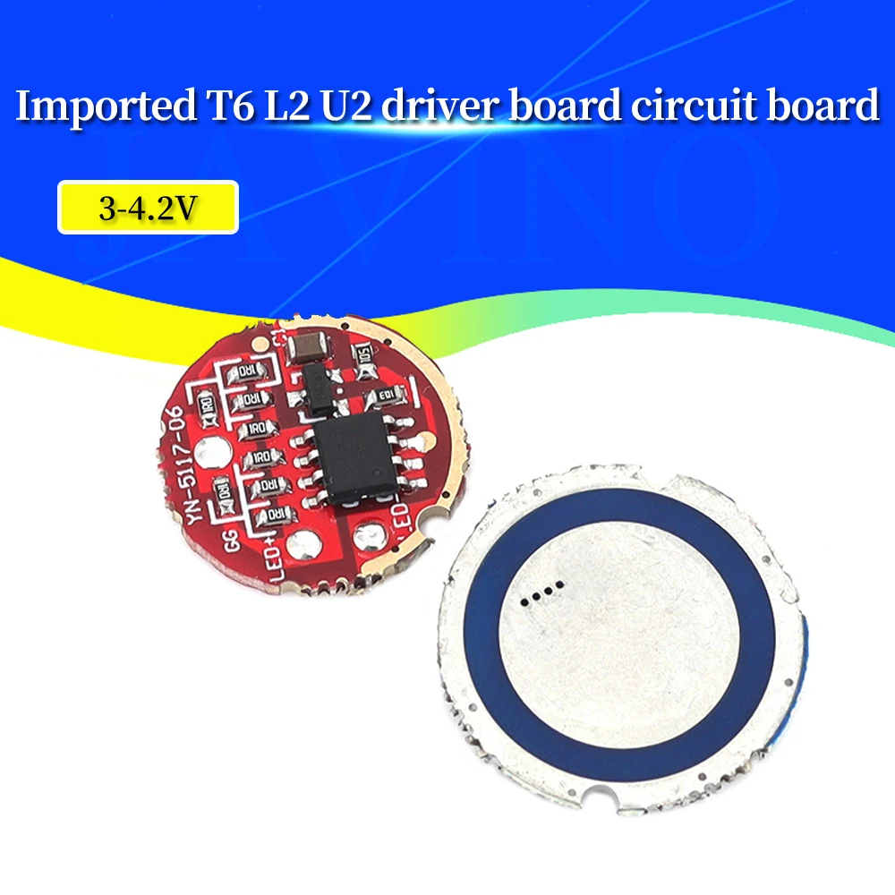 10W Flashlight LED Driver Board For T6 L2 U2 Constant Current Dimmer 17MM 20MM Red Blue Circuit Board