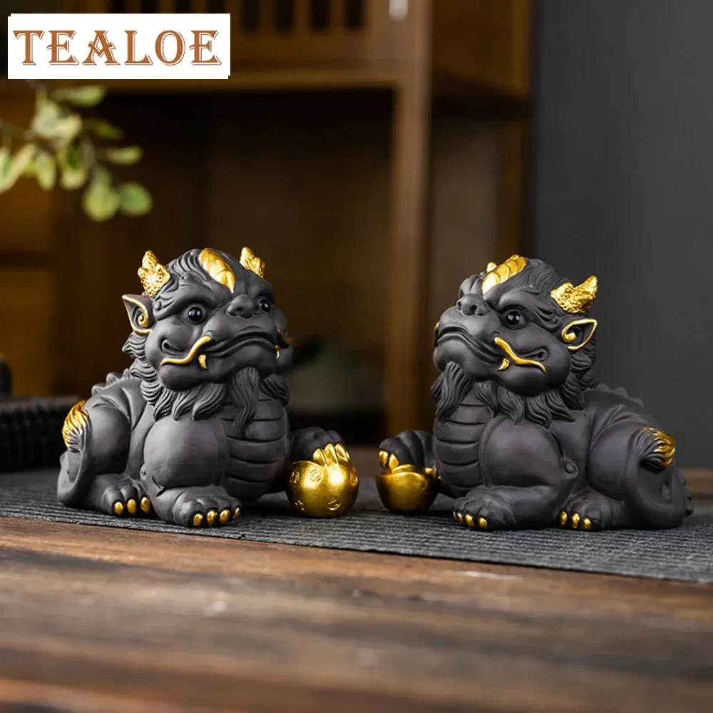 

Бутик Zisha Lucky Tea Pet Орнамент Креативный Pixiu Can Raise Tea Art Украшение Чайный сервиз ручной работы Аксессуары Декор для домашнего стола