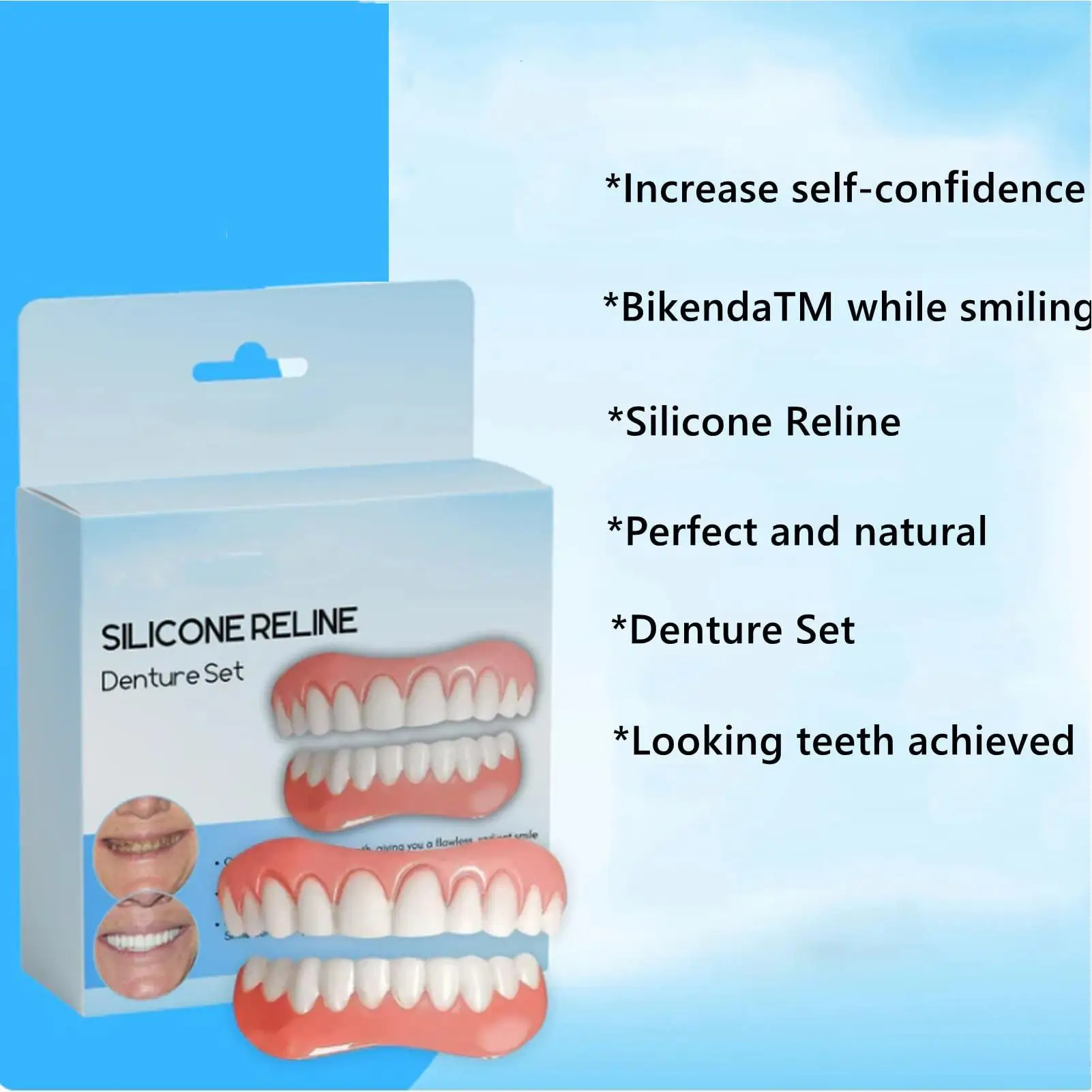 Silicone Dentures Upper And Lower Denture Silicone Reliner Kit Teeth Repair Reliner Nature Liner For Men Women Wedding Tooth image 6