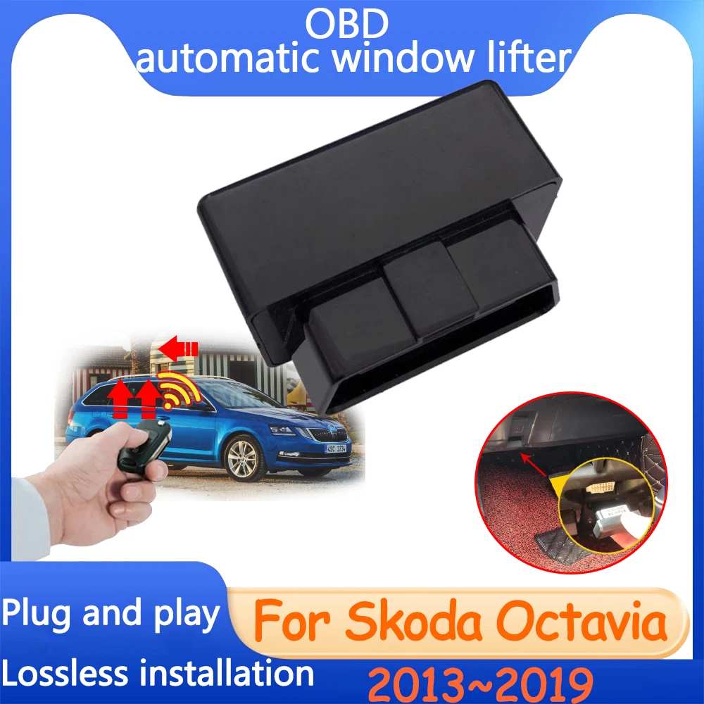 Car OBD Window Lift For Skoda Octavia 3 MK3 5E Scout 2013~2019 2017 2018 Tuning Automatic Close Sunroof Modification Accessories