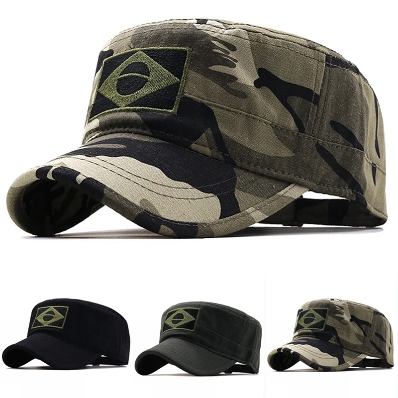 Brazilian Flag Camouflage Baseball Cap Fashion Jungle Combat Caps Adjustable Outdoor Cotton Casual Hat Hip Hop Sports Hats