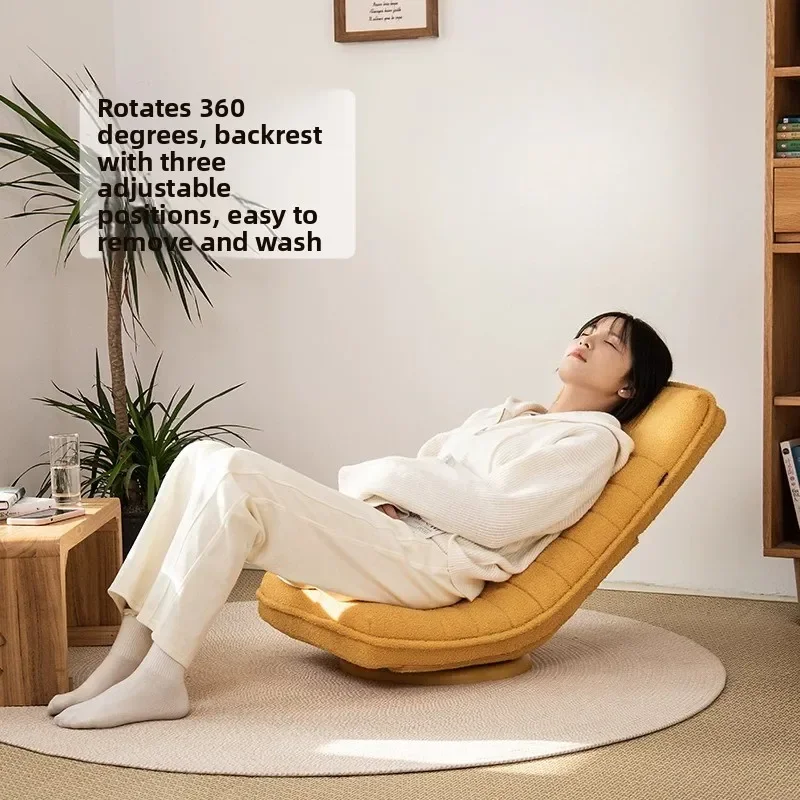 Foldable Moon Chair Rotating Recliner Lazy Sofa for Bedroom Balcony Lounge Sleeping