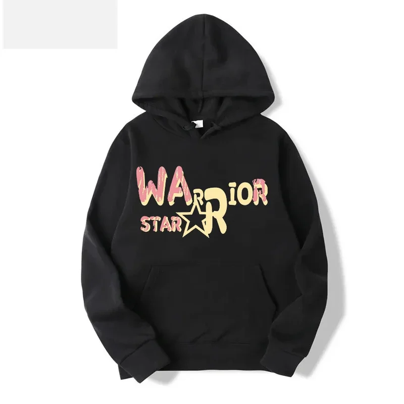 Men's and women's hip hop pullover sweatshirt Retro street style hoodie Rapper hoodie 2024 The latest Warrior hoodie