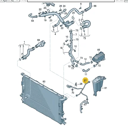 Tuyau de reniflard de liquide de refroidissement avant, réservoir précieux 6 000, 3.0, Audi Q5 2013-2017, 8R0121081AN, 8R0, 121, 081 AN