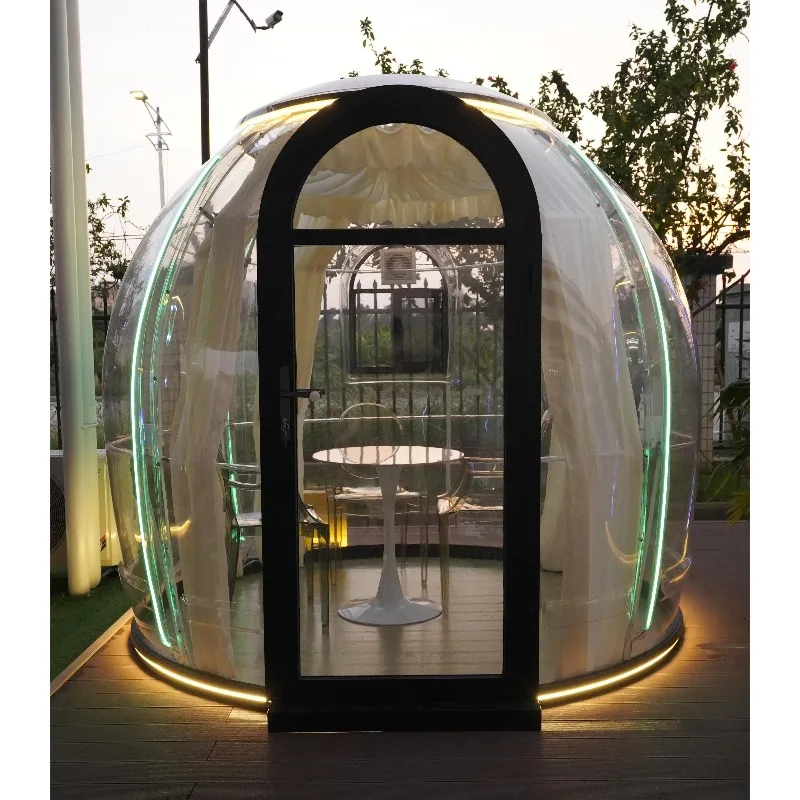 Transparent Bubble Room Luxury Outdoor Bubble Room Elongated Elliptical Shape Star Room for Glamping