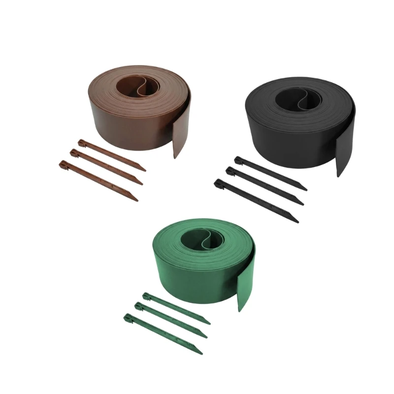 Flexible PE Garden Edging Roll for Clear Lawn and Flower Garden Borders, Cuttable Band for Curved Landscape Layouts D2RD