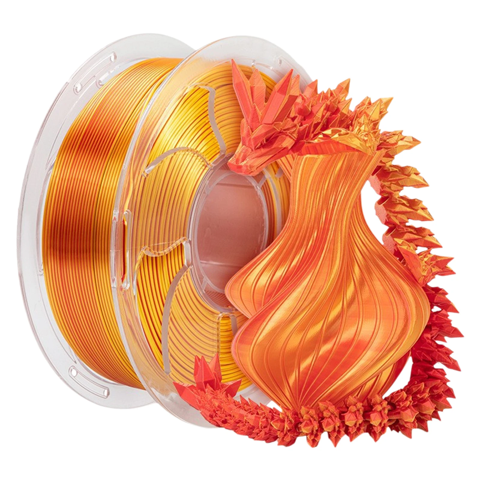 Gradient Bicolor PLA Filament 1.75mm Dual Color Silk Shiny FDM 3D Printer 250g Spool Low Warping Clog-free