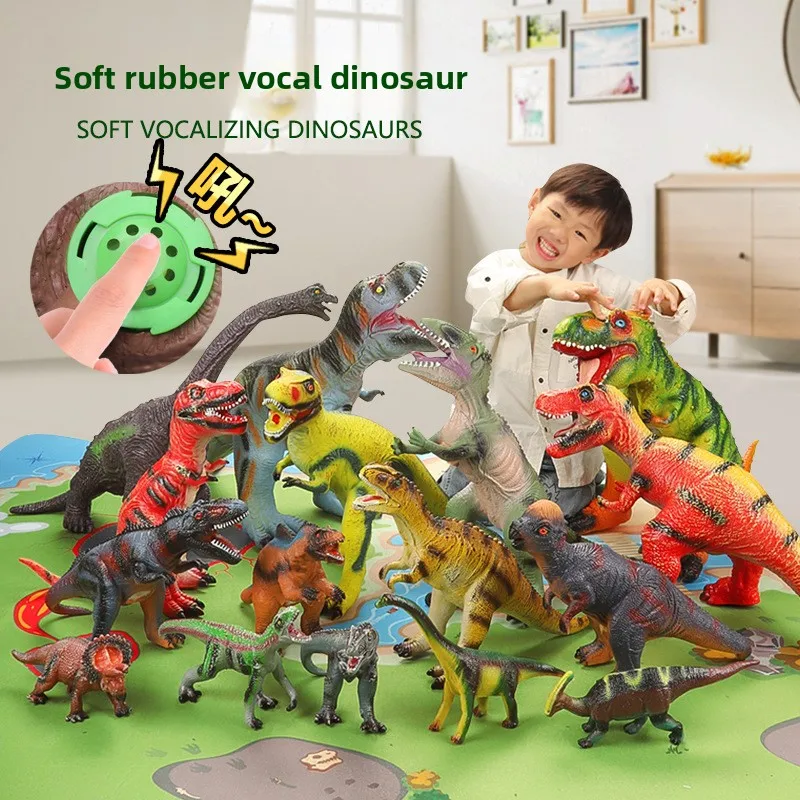 

Большая мягкая резиновая игрушка-динозавр, реалистичная модель, кукла, декор для уличных киосков, игрушка для детей, имитация динозавра
