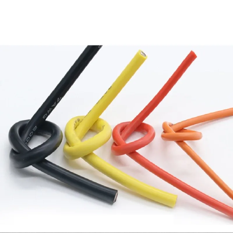1M Heat-resistant cable 20 18 17 16 15 14 13 12 11 10 8 7 6AWG Ultra Soft Silicone Wire High Temperature Flexible Copper