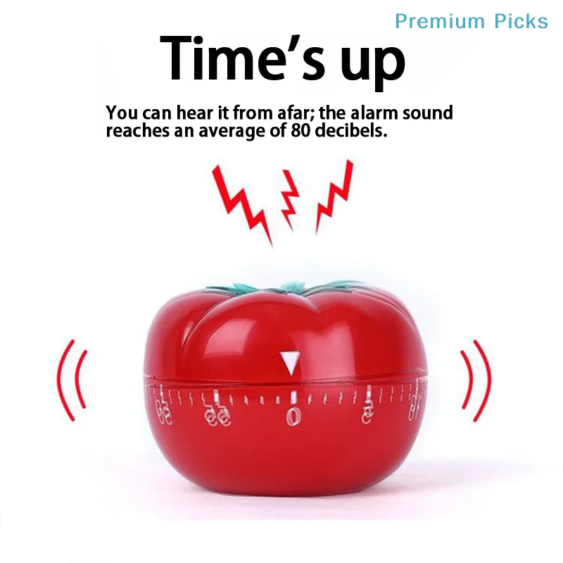 portableTomato Timer Electronic Kitchen Reminder Pomodoro Mechanical Countdown Alarm Kitchen Cooking Tool Game Timer Clock