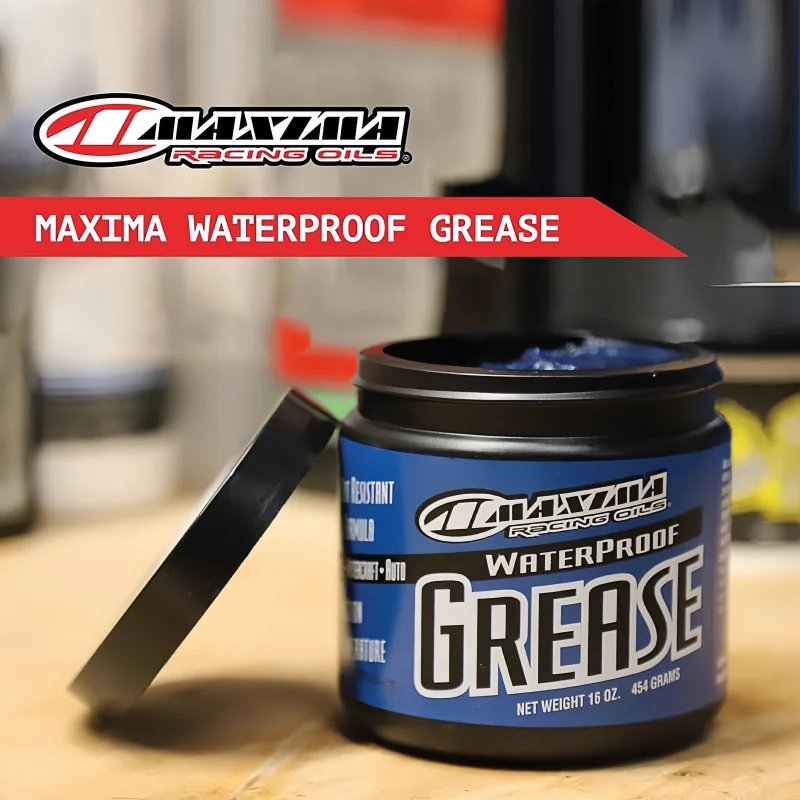 Tubo de 16 oz de grasa impermeable de alta temperatura genuina Maxima para motocicleta/bicicleta/moto acuático/automático