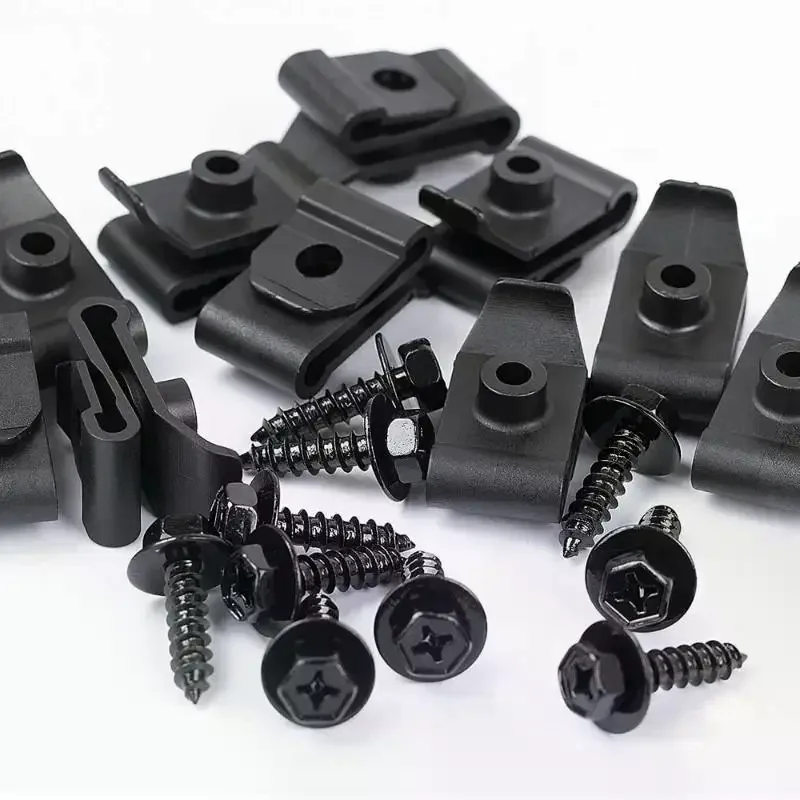 Self-Tapping Screw Clips Car Bumper Carbon Steel Screw Fasteners Nylon Clip U-nut For Camry RAV4 IS300 90467-05114