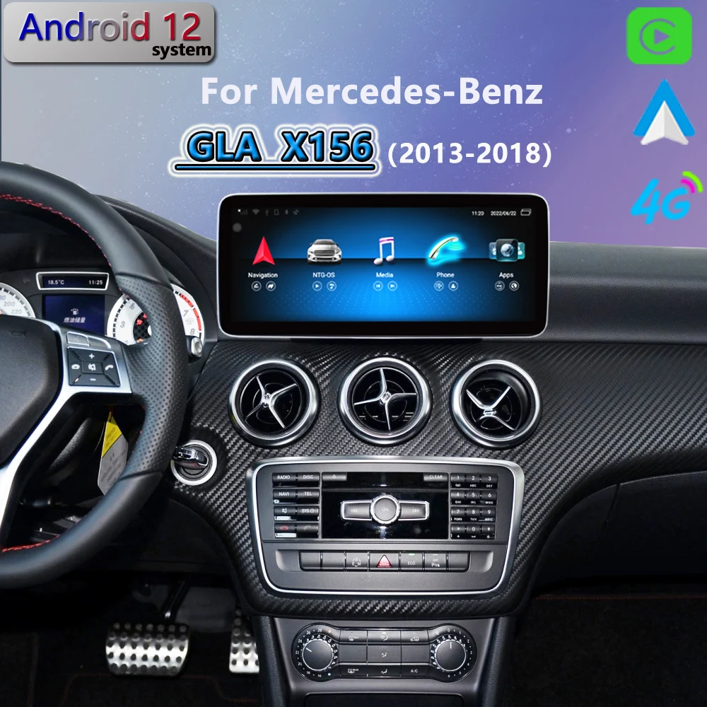 

12.5 Inch HD For Mercedes-Benz GLA X156 GLA200 Android 12 2013 2018 Auto CarPlay Car Radio GPS Navigation DVD Multimedia Player