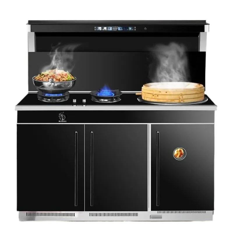 

Smokeless and energy-saving gas and earth stove dual-purpose