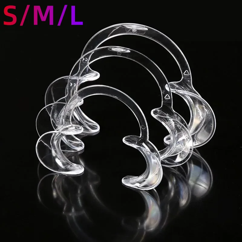 10Pcs/Lot Dental C-shape Lip Cheek Retractor Disposable Orthodontic Teeth Mouth Opener Soft Plastic Mouth Expander