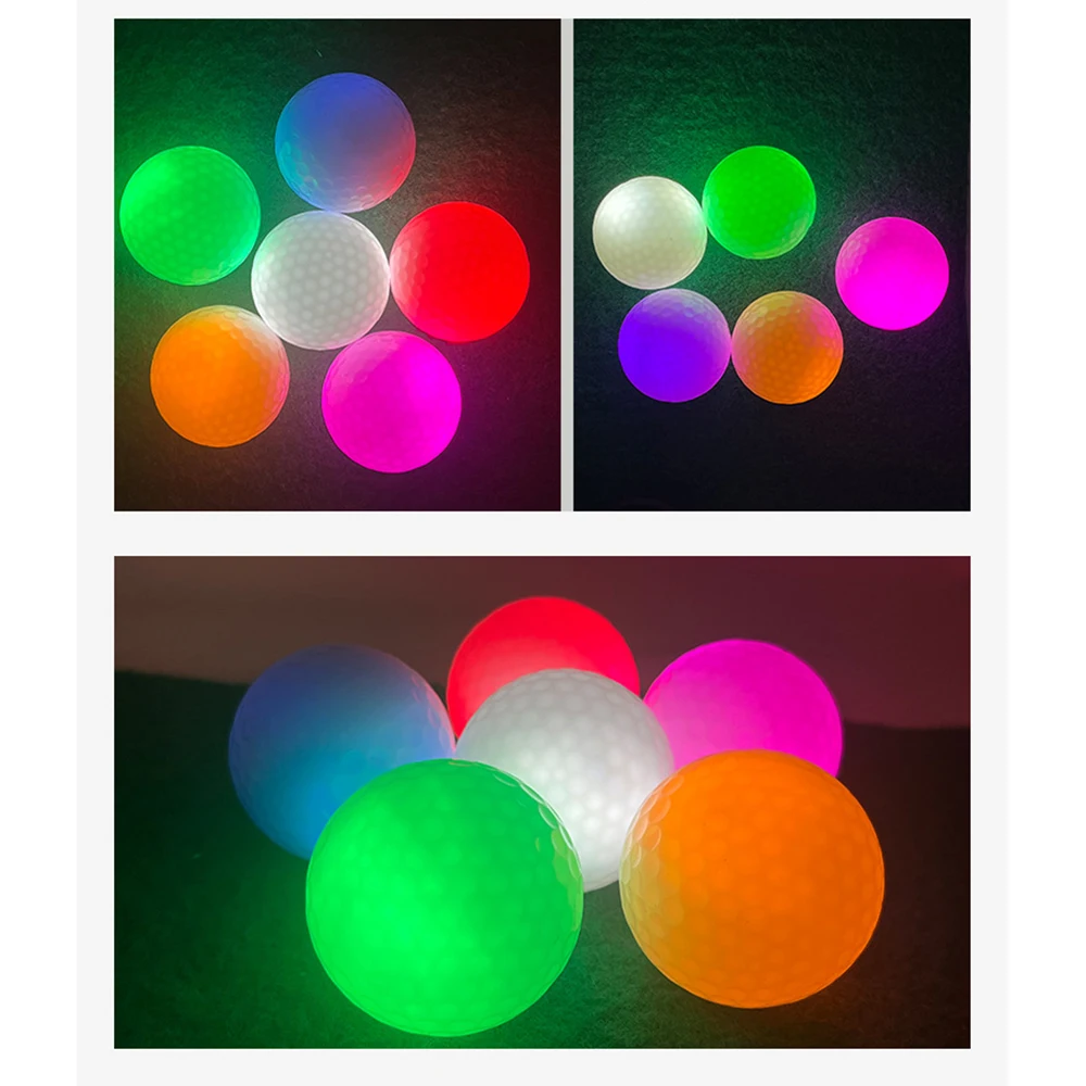 Golf Luminous Ball, Golf Night Practice Ball, Golf Accessories, LED Colorful Flash Long Lasting Bright Luminous Balls