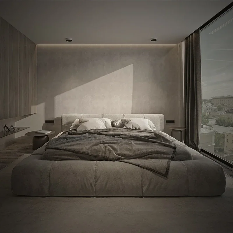 Tatami Create Bed Aesthetics Confortable Modern Minimalist Soft Bed European Design Master Bedroom Muebles Bedroom Furniture