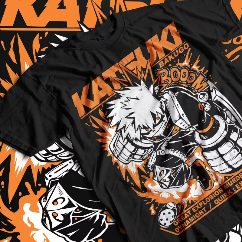 

Футболка Bakugo Katsuki Hero MHA, подарочная рубашка для девочек в стиле аниме, футболка всех размеров, футболки с графикой, женская одежда, футболка большого размера, топы