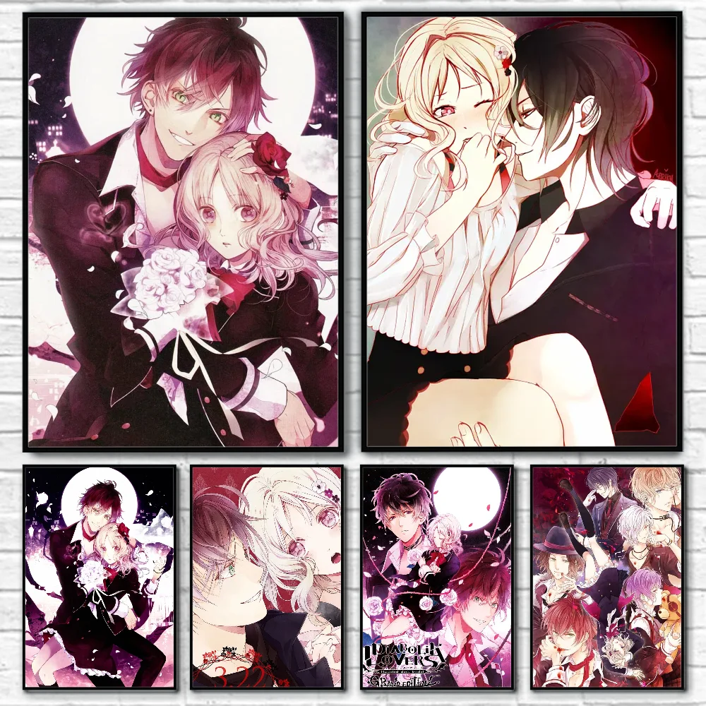 

Anime D-Diabolik Lovers Movie Poster Wall art print art suitable for living room bedroom bar parlor home decoration gift