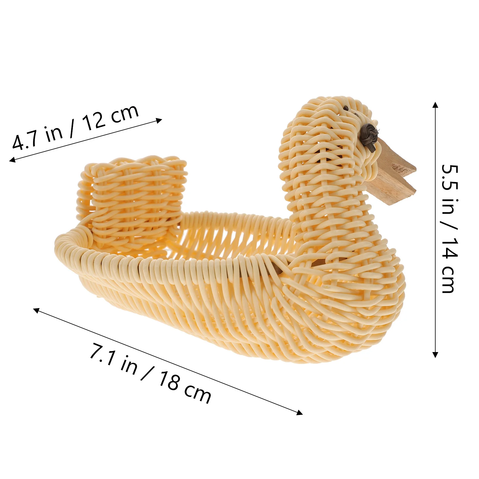 

1pc Snack Creative Food Serving Container Woven Fruit Basket Hand Made Storage Weaving Basket Home Decor